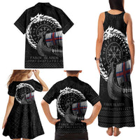 Faroe Islands Viking Drakkar Family Matching Tank Maxi Dress and Hawaiian Shirt Viking Blood - Wonder Print Shop