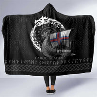 Faroe Islands Viking Drakkar Hooded Blanket Viking Blood - Wonder Print Shop