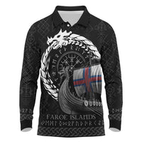 Faroe Islands Viking Drakkar Long Sleeve Polo Shirt Viking Blood - Wonder Print Shop