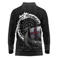 Faroe Islands Viking Drakkar Long Sleeve Polo Shirt Viking Blood - Wonder Print Shop