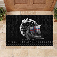 Faroe Islands Viking Drakkar Rubber Doormat Viking Blood - Wonder Print Shop