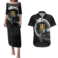 Finland Viking Drakkar Couples Matching Puletasi and Hawaiian Shirt Viking Blood - Wonder Print Shop