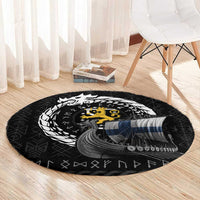 Finland Viking Drakkar Round Carpet Viking Blood - Wonder Print Shop