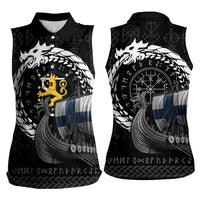 Finland Viking Drakkar Women Sleeveless Polo Shirt Viking Blood - Wonder Print Shop