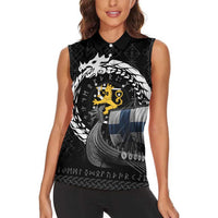 Finland Viking Drakkar Women Sleeveless Polo Shirt Viking Blood - Wonder Print Shop