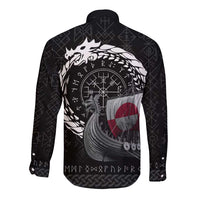 Greenland Viking Drakkar Long Sleeve Button Shirt Viking Blood LT9