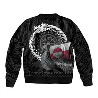 Greenland Viking Drakkar Sleeve Zip Bomber Jacket Viking Blood - Wonder Print Shop