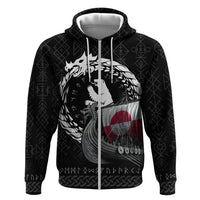 Greenland Viking Drakkar Zip Hoodie Viking Blood - Wonder Print Shop