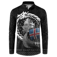 Iceland Viking Drakkar Button Sweatshirt Viking Blood - Wonder Print Shop