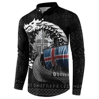 Iceland Viking Drakkar Button Sweatshirt Viking Blood - Wonder Print Shop