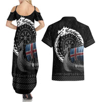 Iceland Viking Drakkar Couples Matching Summer Maxi Dress and Hawaiian Shirt Viking Blood - Wonder Print Shop
