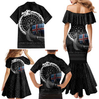 Iceland Viking Drakkar Family Matching Mermaid Dress and Hawaiian Shirt Viking Blood - Wonder Print Shop