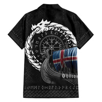 Iceland Viking Drakkar Family Matching Off The Shoulder Long Sleeve Dress and Hawaiian Shirt Viking Blood - Wonder Print Shop