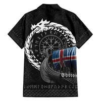 Iceland Viking Drakkar Family Matching Short Sleeve Bodycon Dress and Hawaiian Shirt Viking Blood - Wonder Print Shop