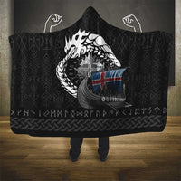 Iceland Viking Drakkar Hooded Blanket Viking Blood - Wonder Print Shop