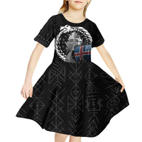 Iceland Viking Drakkar Kid Short Sleeve Dress Viking Blood - Wonder Print Shop