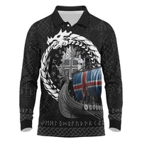 Iceland Viking Drakkar Long Sleeve Polo Shirt Viking Blood - Wonder Print Shop