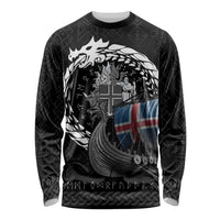 Iceland Viking Drakkar Long Sleeve Shirt Viking Blood - Wonder Print Shop