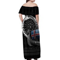 Iceland Viking Drakkar Off Shoulder Maxi Dress Viking Blood - Wonder Print Shop