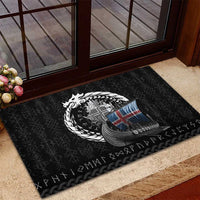 Iceland Viking Drakkar Rubber Doormat Viking Blood - Wonder Print Shop