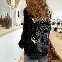 Iceland Viking Drakkar Women Casual Shirt Viking Blood - Wonder Print Shop
