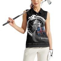 Iceland Viking Drakkar Women Sleeveless Polo Shirt Viking Blood - Wonder Print Shop