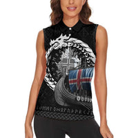 Iceland Viking Drakkar Women Sleeveless Polo Shirt Viking Blood - Wonder Print Shop