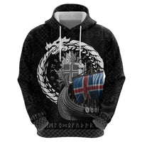 Iceland Viking Drakkar Zip Hoodie Viking Blood - Wonder Print Shop