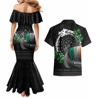 Ireland Viking Drakkar Couples Matching Mermaid Dress and Hawaiian Shirt Viking Blood - Wonder Print Shop