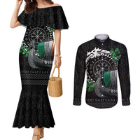 Ireland Viking Drakkar Couples Matching Mermaid Dress and Long Sleeve Button Shirt Viking Blood - Wonder Print Shop
