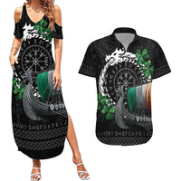Ireland Viking Drakkar Couples Matching Summer Maxi Dress and Hawaiian Shirt Viking Blood - Wonder Print Shop