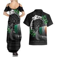 Ireland Viking Drakkar Couples Matching Summer Maxi Dress and Hawaiian Shirt Viking Blood - Wonder Print Shop