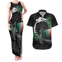 Ireland Viking Drakkar Couples Matching Tank Maxi Dress and Hawaiian Shirt Viking Blood - Wonder Print Shop