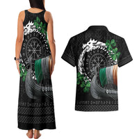 Ireland Viking Drakkar Couples Matching Tank Maxi Dress and Hawaiian Shirt Viking Blood - Wonder Print Shop