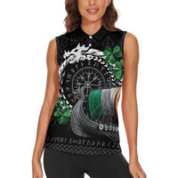 Ireland Viking Drakkar Women Sleeveless Polo Shirt Viking Blood - Wonder Print Shop