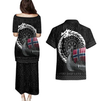Norway Viking Drakkar Couples Matching Puletasi and Hawaiian Shirt Viking Blood - Wonder Print Shop