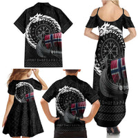 Norway Viking Drakkar Family Matching Summer Maxi Dress and Hawaiian Shirt Viking Blood - Wonder Print Shop