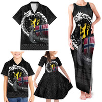 Norway Viking Drakkar Family Matching Tank Maxi Dress and Hawaiian Shirt Viking Blood - Wonder Print Shop