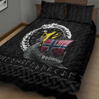 Norway Viking Drakkar Quilt Bed Set Viking Blood - Wonder Print Shop