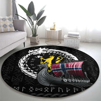 Norway Viking Drakkar Round Carpet Viking Blood - Wonder Print Shop
