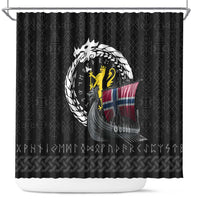 Norway Viking Drakkar Shower Curtain Viking Blood - Wonder Print Shop