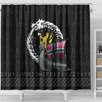 Norway Viking Drakkar Shower Curtain Viking Blood - Wonder Print Shop