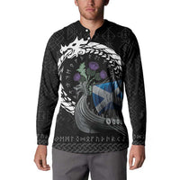 Scotland Viking Drakkar Button Sweatshirt Viking Blood - Wonder Print Shop