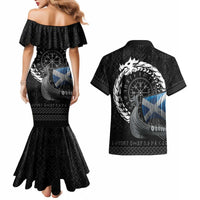 Scotland Viking Drakkar Couples Matching Mermaid Dress and Hawaiian Shirt Viking Blood - Wonder Print Shop