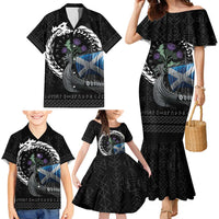 Scotland Viking Drakkar Family Matching Mermaid Dress and Hawaiian Shirt Viking Blood - Wonder Print Shop