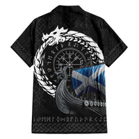 Scotland Viking Drakkar Family Matching Off The Shoulder Long Sleeve Dress and Hawaiian Shirt Viking Blood - Wonder Print Shop