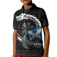 Scotland Viking Drakkar Kid Polo Shirt Viking Blood - Wonder Print Shop