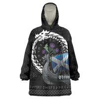 Scotland Viking Drakkar Wearable Blanket Hoodie Viking Blood - Wonder Print Shop