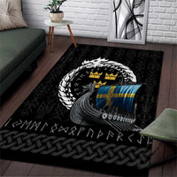 Sweden Viking Drakkar Area Rug Viking Blood - Wonder Print Shop