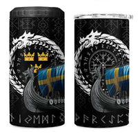 Sweden Viking Drakkar 4 in 1 Can Cooler Tumbler Viking Blood - Wonder Print Shop